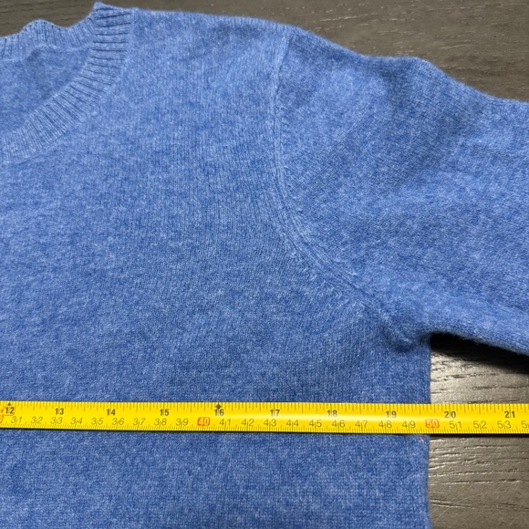 Liny Xin Women’s 100% Superfine Merino Wool Blue Sweater Size M - Picture 4 of 6